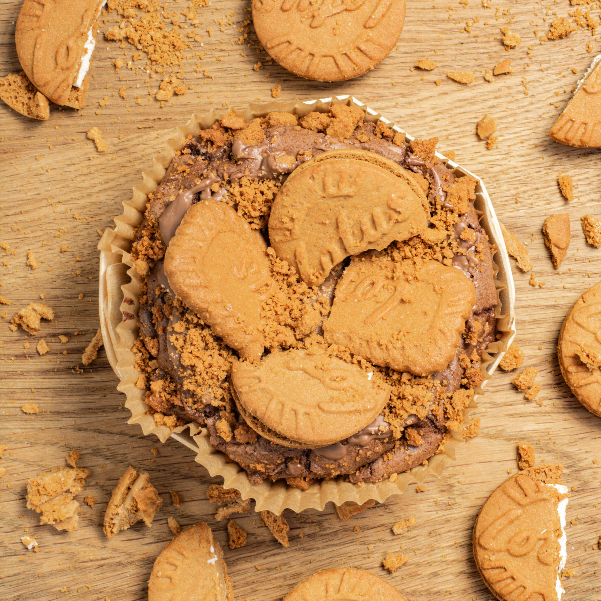 Lotus Biscoff Brookie Pie