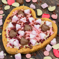 Load image into Gallery viewer, GIANT White Choc & Strawberry Heart Cookie
