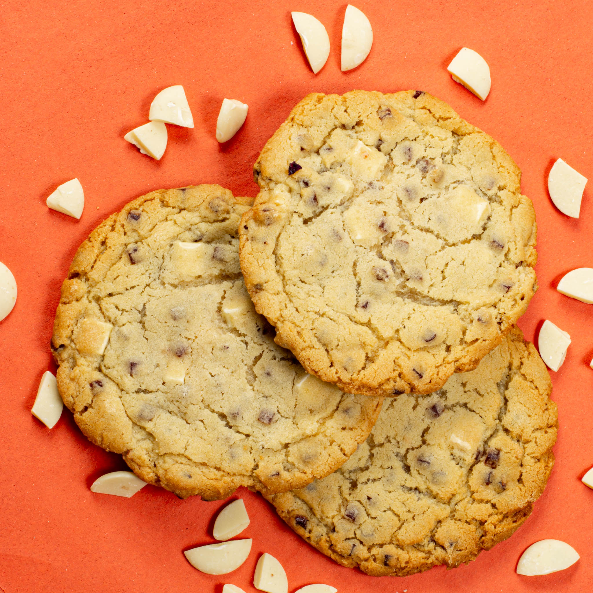 White Choc & Strawberry Cookie