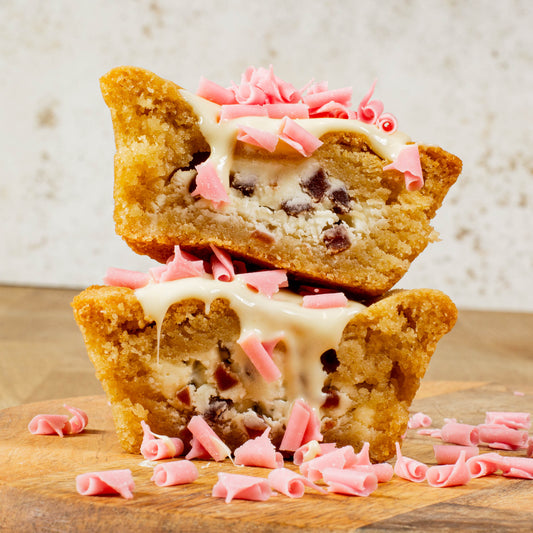 White Chocolate Strawberry Cookie Cup